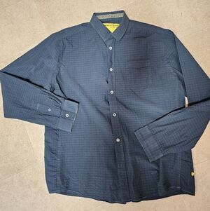 Descendant of Thieves XL Mens Shirt Blue Geo Slim Fit Limited Edition Unworn